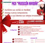 Landing Page promoción Navidad