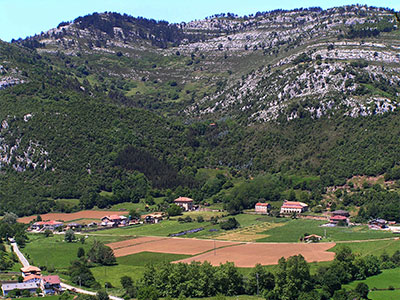 Landscapes near the country cottage La Villa de Palacios in Cantabria (Spain)