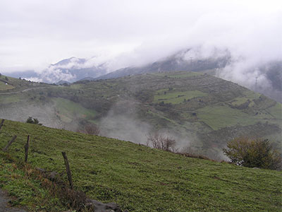 Landscapes near the country cottage La Villa de Palacios in Cantabria (Spain)