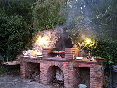 Outside of the country cottage La Villa de Palacios in Cantabria (Spain)