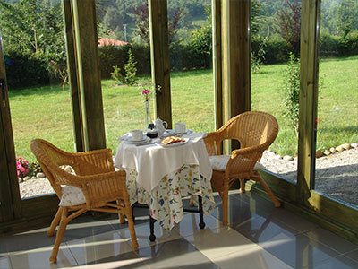 Inside of the country cottage La Villa de Palacios in Cantabria (Spain)