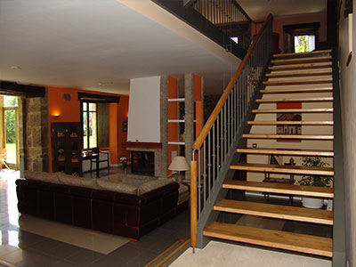 Inside of the country cottage La Villa de Palacios in Cantabria (Spain)